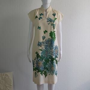 Vintage Alfred Shaheen Sheath Dress Size Large